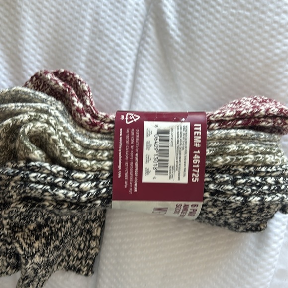 Weatherproof Vintage Ankle Boot Socks- Gray, Red, Olive, Black/White - 6 Pack - Picture 3 of 3